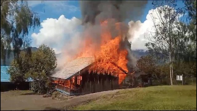 KKB Bakar SDN di Pegunungan Bintang