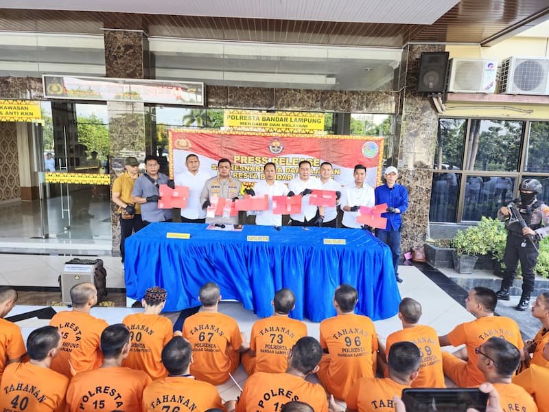 Polresta Bandar Lampung Ungkap Hasil Operasi Antik Krakatau 2024, Wilayah Panjang Banyak Narkoba?