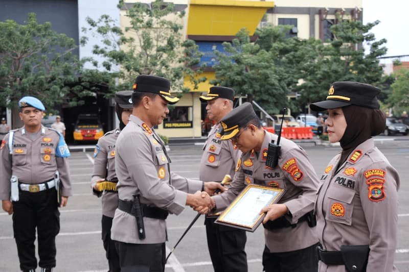 Ungkap Kejahatan Bajing Loncat, 7 Personel Polsek Panjang Dapat Pengharagaan dari Kapolresta