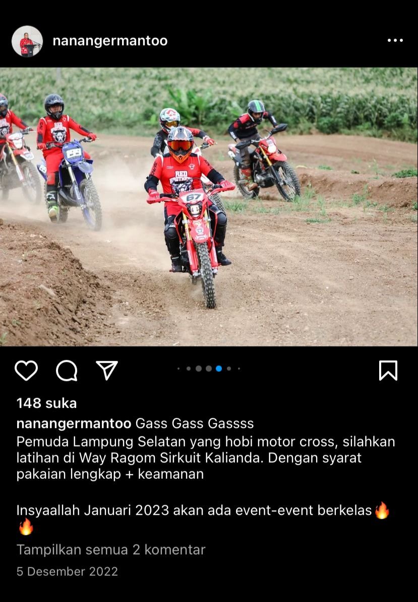 Foto: Dok. Screenshot IG Nanang Ermanto
