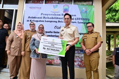 Lagi-Lagi Pemkab Lamsel Dapat Bantuan Dari Kemensos RI