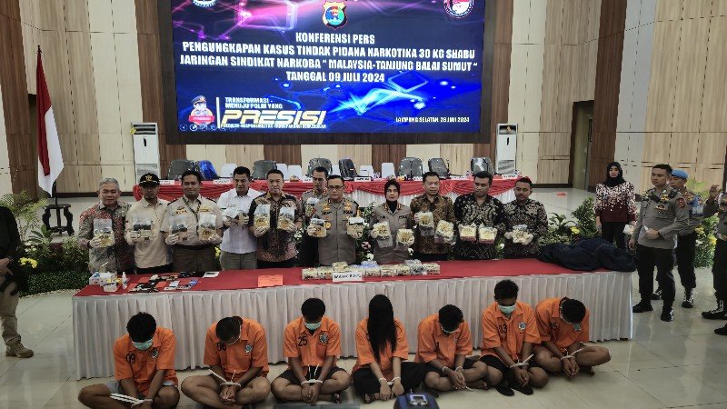 Polda Lampung Ungkap Jaringan Narkoba Internasional Amankan 30 Kg Sabu Asal Malaysia