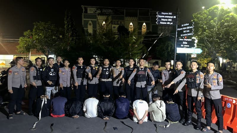 Polisi Amankan 9 Remaja Terlibat Tawuran di Bandar Lampung, 4 Orang Bawa Sajam Jadi Tersangka