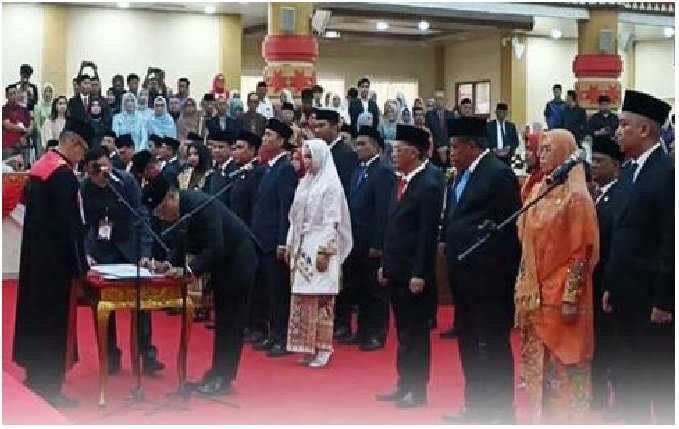 Anggota DPRD Bandar Lampung 2024-2029  Resmi Dilantik, Politisi Gerindra Bernas Yuniarta Jadi Ketua Sementara