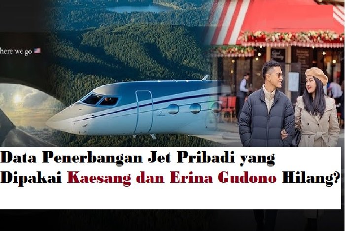 Data Penerbangan Jet Pribadi yang Dipakai Kaesang dan Erina Gudono Hilang?