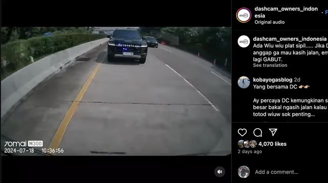 Viral Mobil Land Cruiser Pribadi Pakai Strobo dan Sirine Mau Nyalip, Direkam Malah Ciut
